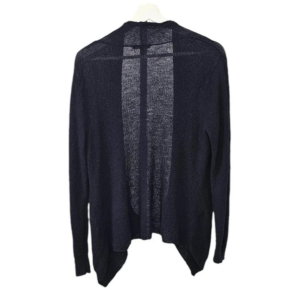 Eileen Fisher Womens 100% Wool Textured High Low Long Sleeve Open Front Size MP - Picture 6 of 8